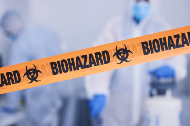 Professional Biohazard Cleanup technician working in Fairview, NJ